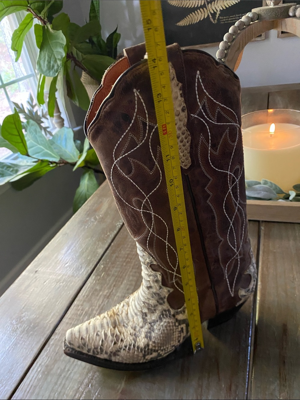 DanPost Python Wicked Genuine Snakeskin Leather Western Cowgirl Cowboy Boots 7 - Picture 15 of 16